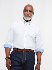 Joe Browns White 100% Cotton Delightful Double Collar Shirt - Image 1 of 5