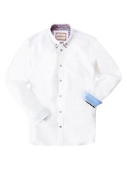 Joe Browns White 100% Cotton Delightful Double Collar Shirt - Image 5 of 5