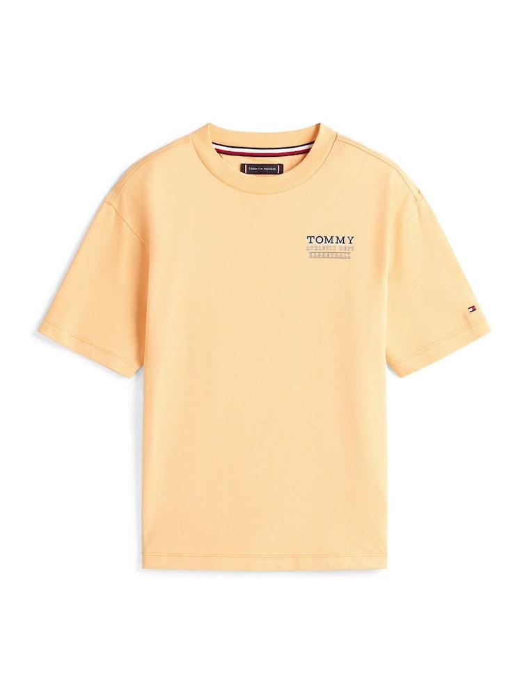 Tommy Hilfiger Orange Back Graphic Crew Neck T-Shirt - Image 5 of 5 Tommy Hilfiger Orange Back Graphic Crew Neck T-Shirt - Image 5 of 5