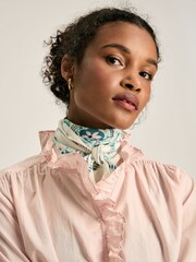 Joules Melanie Pink Cotton Ruffle Blouse - Image 4 of 6