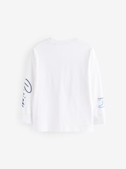White Racing Car Relaxed Fit Long Sleeve Graphic Print 100% Cotton T-Shirt (3-16yrs) - Image 2 of 5