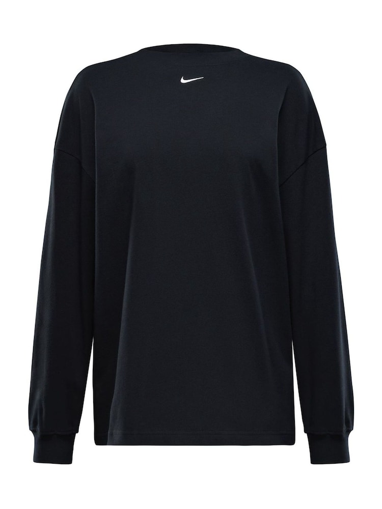 Nike Black Oversized Sportswear Essential Long-Sleeve T-Shirt - Image 6 of 6