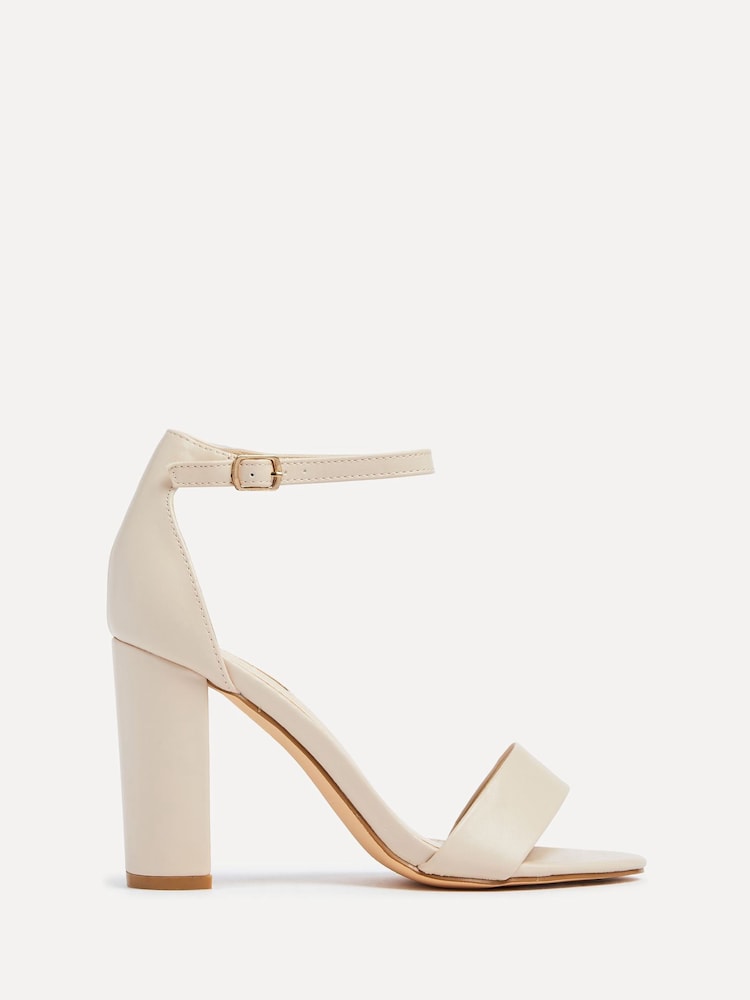 Nude - Linzi Nelly Filigrane Sandalen aus Velourslederimitat mit Blockabsatz - Bild 2 von 5