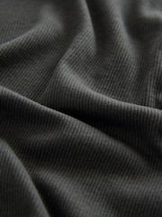 Slate Grey Long Sleeve Ribbed Roll Neck Bodysuit - Image 4 of 4