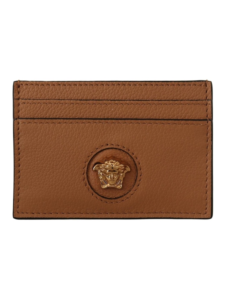 Versace Calf Leather Card Holder Brown Wallet - Image 1 of 6