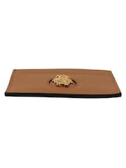 Versace Calf Leather Card Holder Brown Wallet - Image 4 of 6