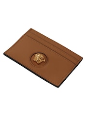 Versace Calf Leather Card Holder Brown Wallet - Image 5 of 6