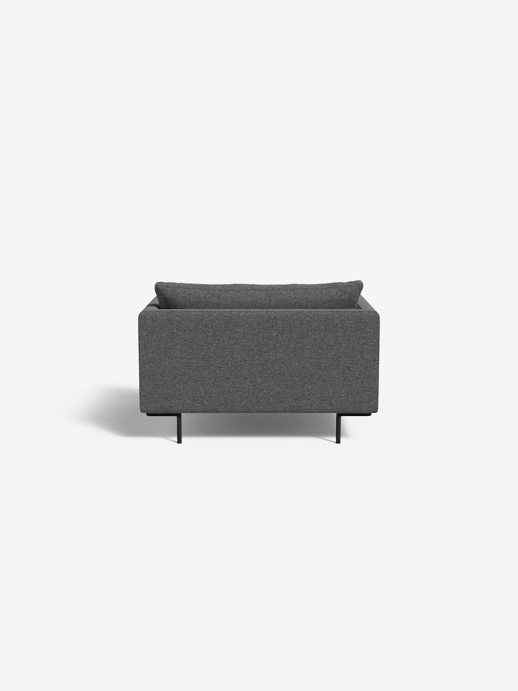 MADE.COM Textured Weave Stone Grey Harlow Loveseat - Image 2 of 3