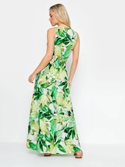 M&Co Green Tropical Print Knot Front Maxi Dress - Image 3 of 5