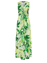M&Co Green Tropical Print Knot Front Maxi Dress - Image 5 of 5