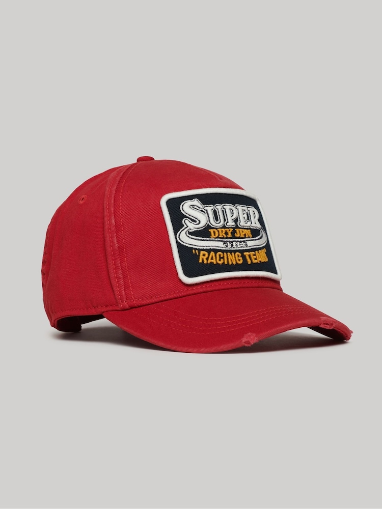 Superdry Red 100% Cotton Graphic Trucker Cap - Image 2 of 4