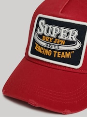 Superdry Red 100% Cotton Graphic Trucker Cap - Image 4 of 4