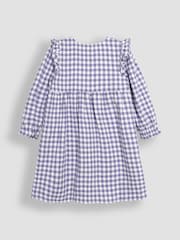 JoJo Maman Bébé Frill Shoulder Smocked Dress & Tights Set - صورة 6 من 7