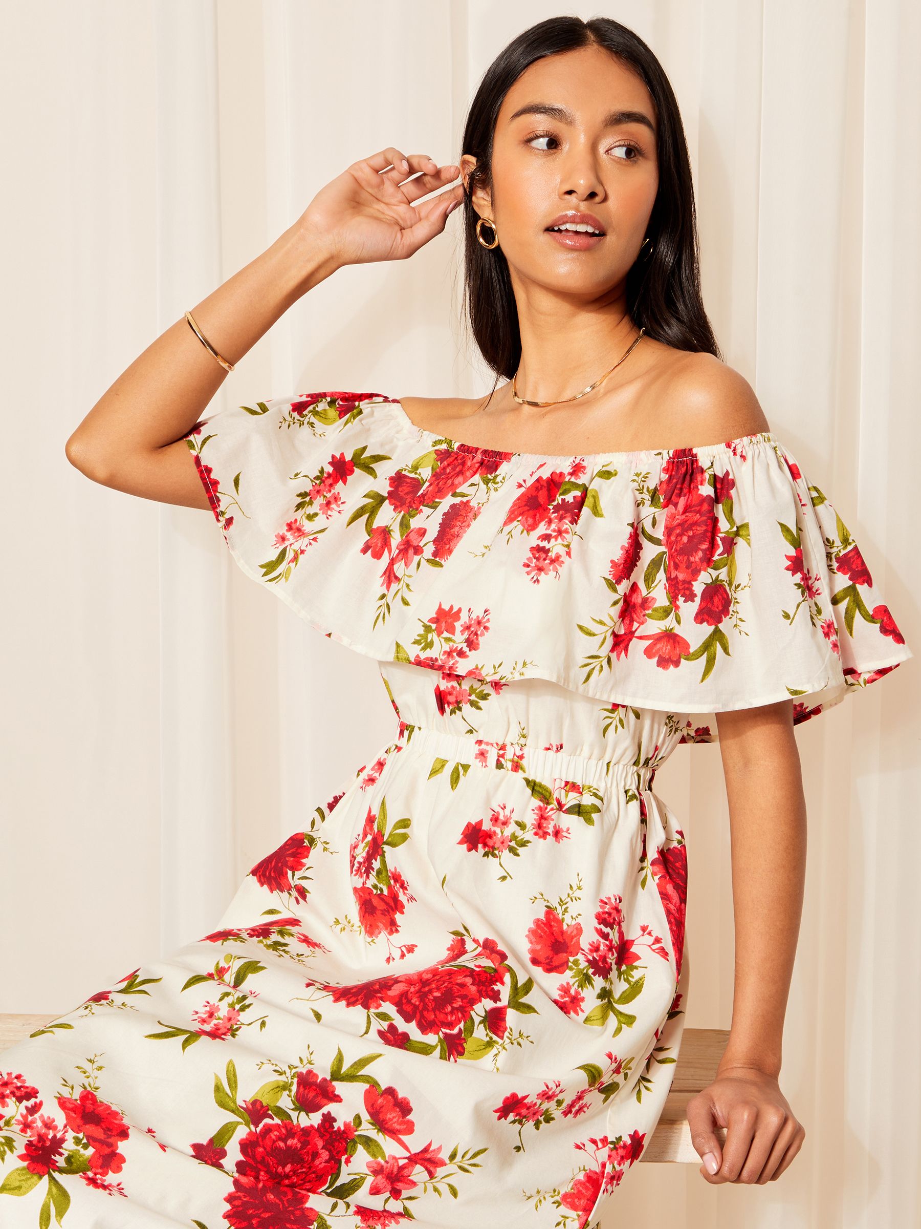 White bardot summer dress outlet