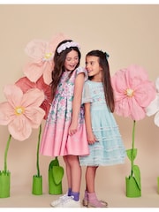 Monsoon Pink Floral Print Scuba Dress - Image 4 of 4