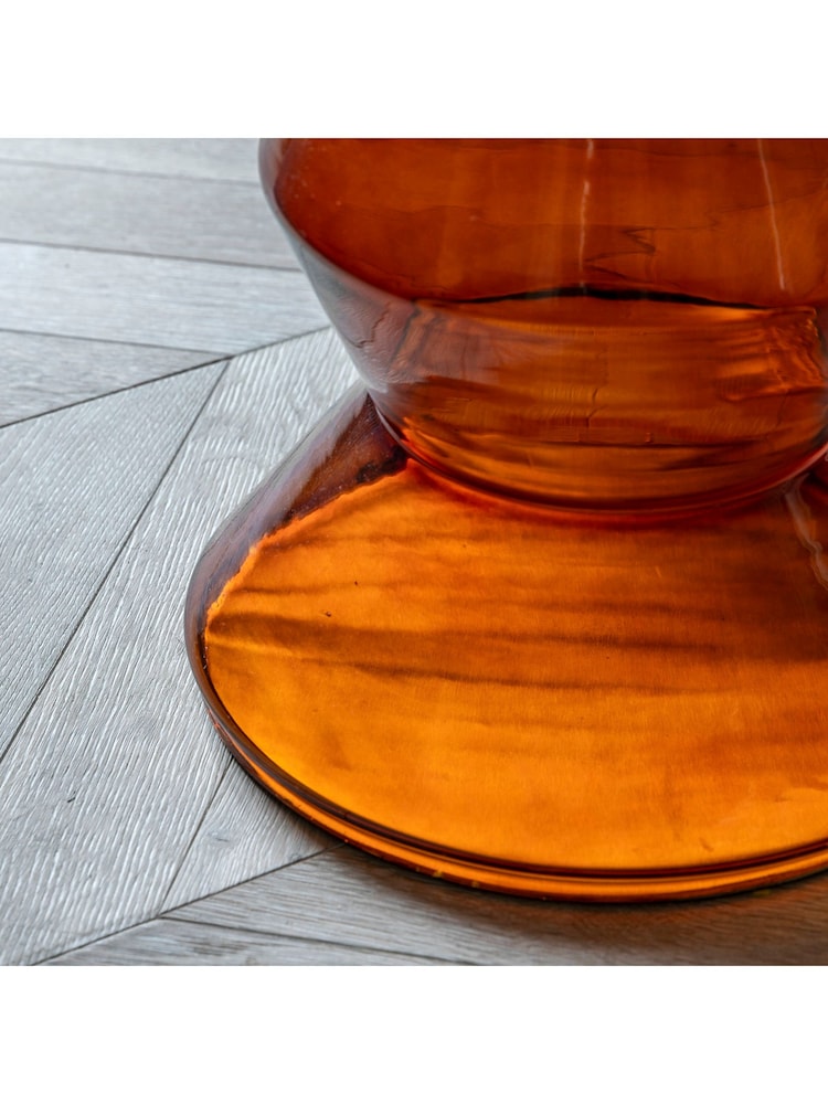 Gallery Home Orange Rabat Glass and Marble Side Minimum Assembly Required Table - Image 2 of 7