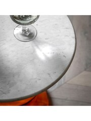Gallery Home Orange Rabat Glass and Marble Side Minimum Assembly Required Table - Image 4 of 7
