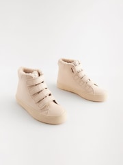 Pink Glitter Wide Fit (G) High Top Trainer With Touch Close Fastening - Image 1 of 5