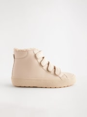 Pink Glitter Wide Fit (G) High Top Trainer With Touch Close Fastening - Image 2 of 5