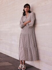 Mint Velvet Cream Printed Maxi Dress - Image 2 of 4