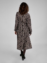 JoJo Maman Bébé Black Floral V-Neck Maternity Midi Dress - Image 2 of 4