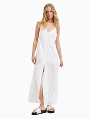 AllSaints White Dahlia Embellished Dress - Image 3 of 5