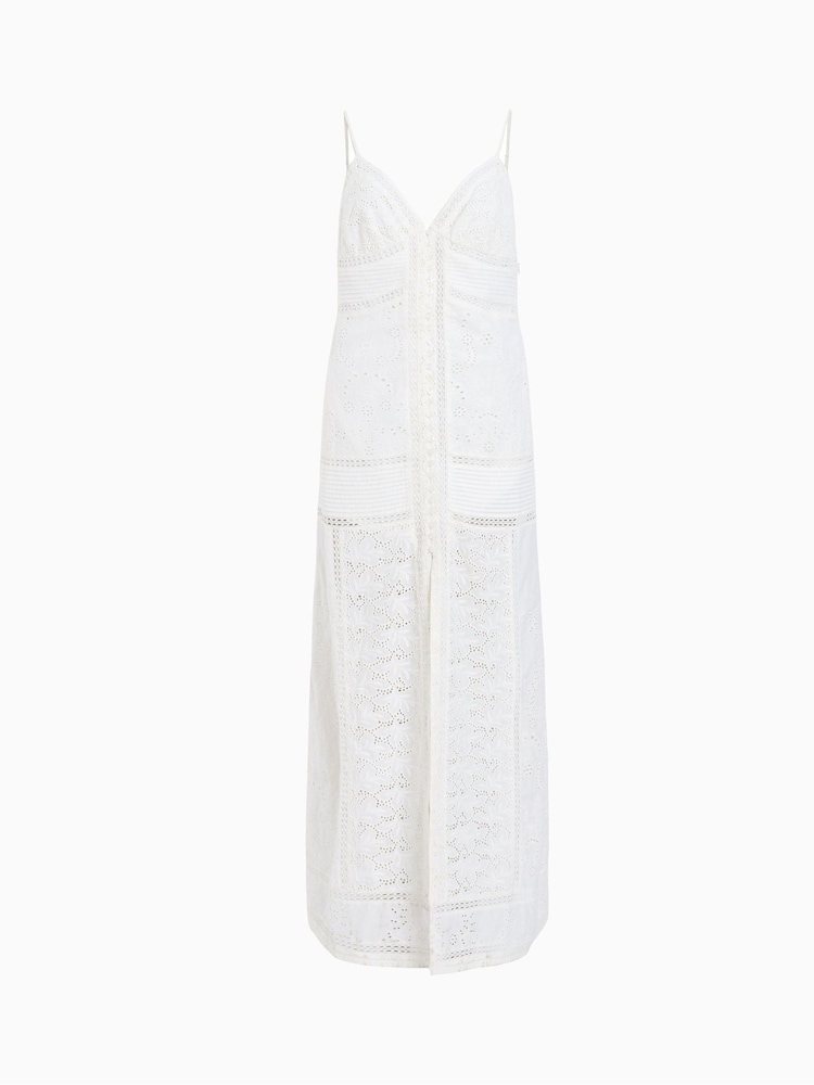 AllSaints White Dahlia Embellished Dress - Image 5 of 5