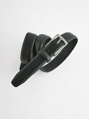 Black Textured Ripple Leather Belt - Image 3 of 3