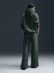 Nike Dark Green Phoenix Fleece High Waisted Wide Leg Joggers - Image 2 of 5