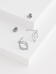 Sterling Silver Twist Stud Earrings - Image 3 of 6
