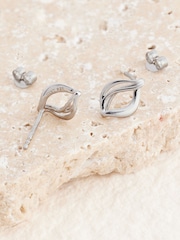 Sterling Silver Twist Stud Earrings - Image 6 of 6