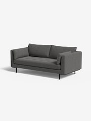 MADE.COM Textured Weave Stone Grey Harlow 2 Seater Sofa - Image 1 of 3
