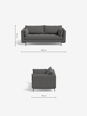 MADE.COM Textured Weave Stone Grey Harlow 2 Seater Sofa - Image 3 of 3
