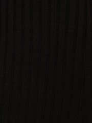 Adrianna Papell Ribbed Pull On Wide Leg Knit Black Trousers - Image 7 of 7