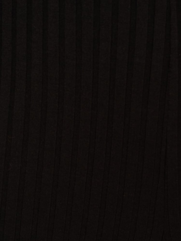 Adrianna Papell Ribbed Pull On Wide Leg Knit Black Trousers - Image 7 of 7