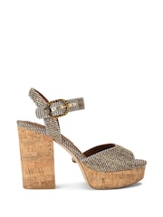 Kurt Geiger London Mayfair Cork Wedge Sandals - Image 2 of 5