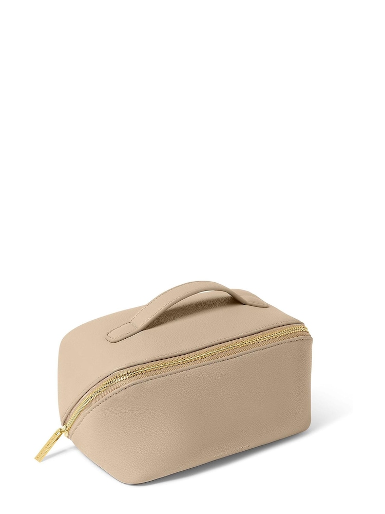 Katie Loxton Brown Medium Make Up Wash Bag - Image 1 of 5