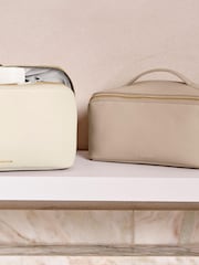 Katie Loxton Brown Medium Make Up Wash Bag - Image 5 of 5