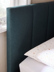 Soft Marl Petrol Blue Kids Marlow Trundle Upholstered Bed Frame - Image 6 of 11
