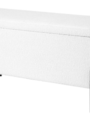Pacific White Catania Bouclé Storage Bench With Black Legs - Image 2 of 4