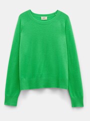 Hush Green Charlie Saddle Shoulder Cashmere Jumper - Image 5 of 5