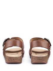 Hotter Dark Brown Regular Fit Tourist II Buckle Sandals - Image 3 of 4