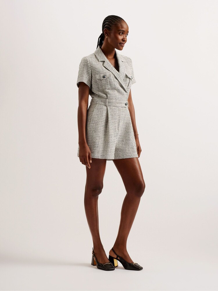 Ted Baker Cream Osamud Tailored Playsuit - Image 1 of 6