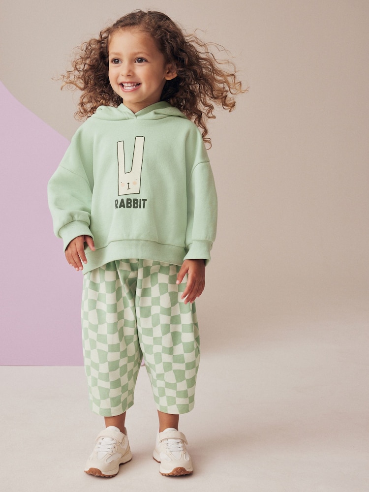 Green 100% Cotton Rabbit Hoodie Set (3mths-7yrs) - Image 2 of 8