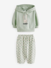 Green 100% Cotton Rabbit Hoodie Set (3mths-7yrs) - Image 6 of 8