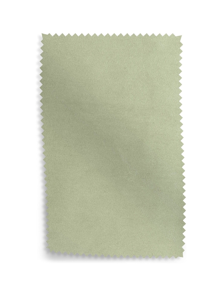 Cath Kidston Sprig Sage Green Rich Velvet Upholstery Swatch - Image 1 of 1