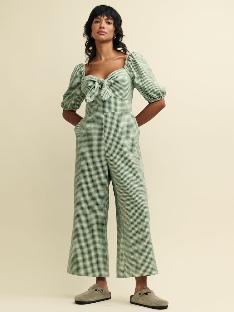 Nobody's Child Green Simone Jumpsuit - Image 1 of 5 Nobody's Child Green Simone Jumpsuit - Image 1 of 5