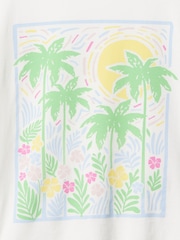 Gap White Palm Tree Graphic Short Sleeve Crew Neck T-Shirt (4-13yrs) - Image 4 of 4