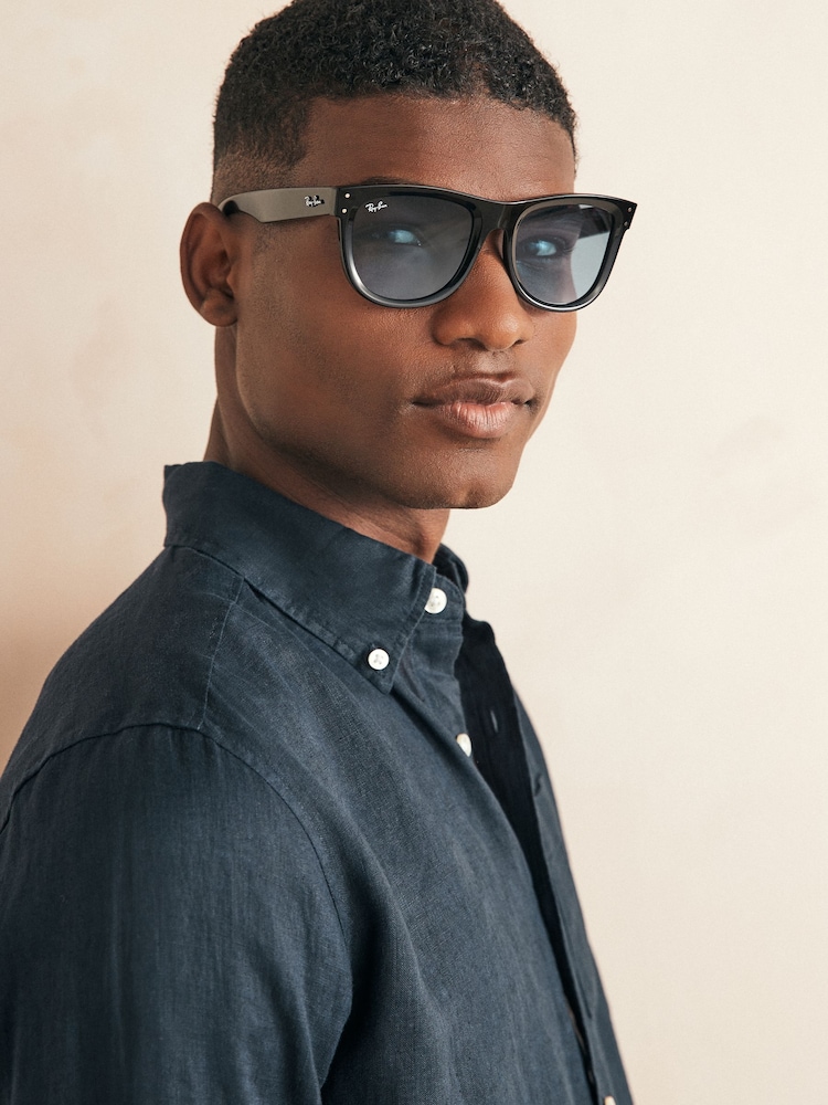 Ray Ban Wayfarer Reverse Rbr0502S Square Black Sunglasses - Bild 1 von 9