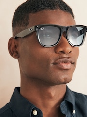 Ray Ban Wayfarer Reverse Rbr0502S Square Black Sunglasses - Bild 2 von 9